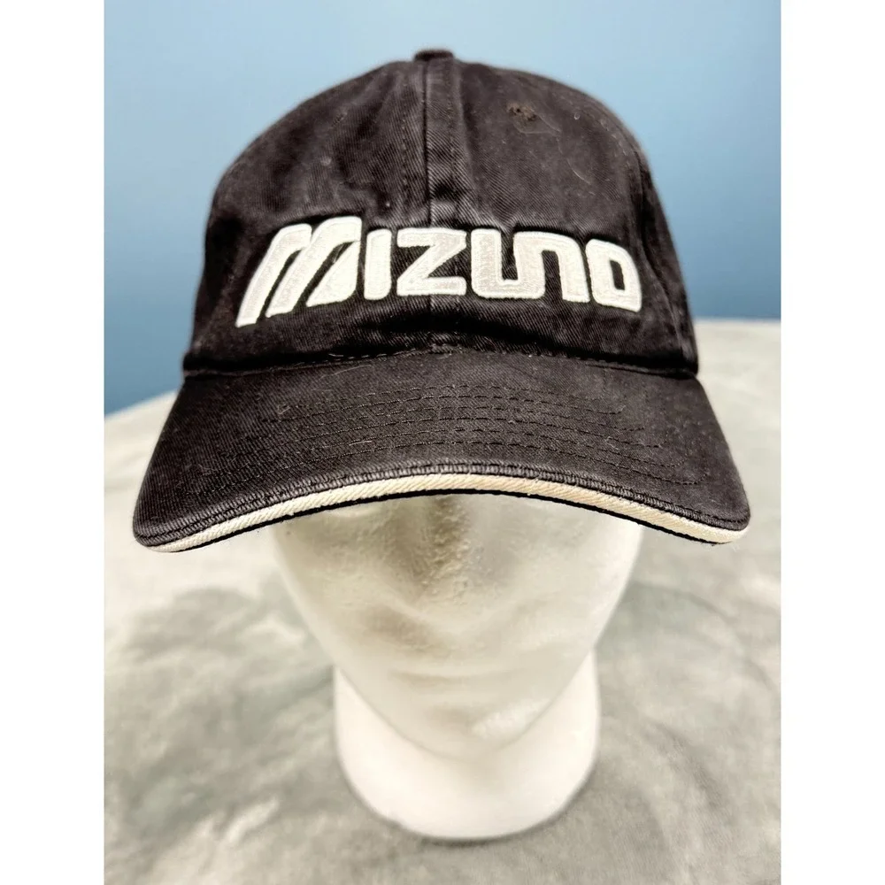 Mizuno Performance Wear Baseball Cap Mens Adjustable Black Embroidered Logo